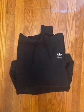 Adidas Black Trefoil Pullover Hoodie